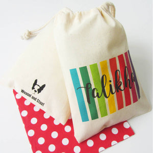 Rainbow Stripe Personalised Party And Occasion Bags