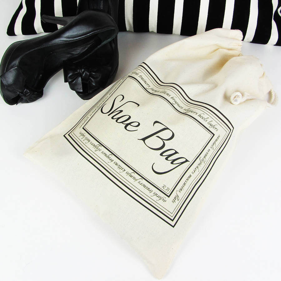 Home And Travel Shoe Bag With Personalised Initials