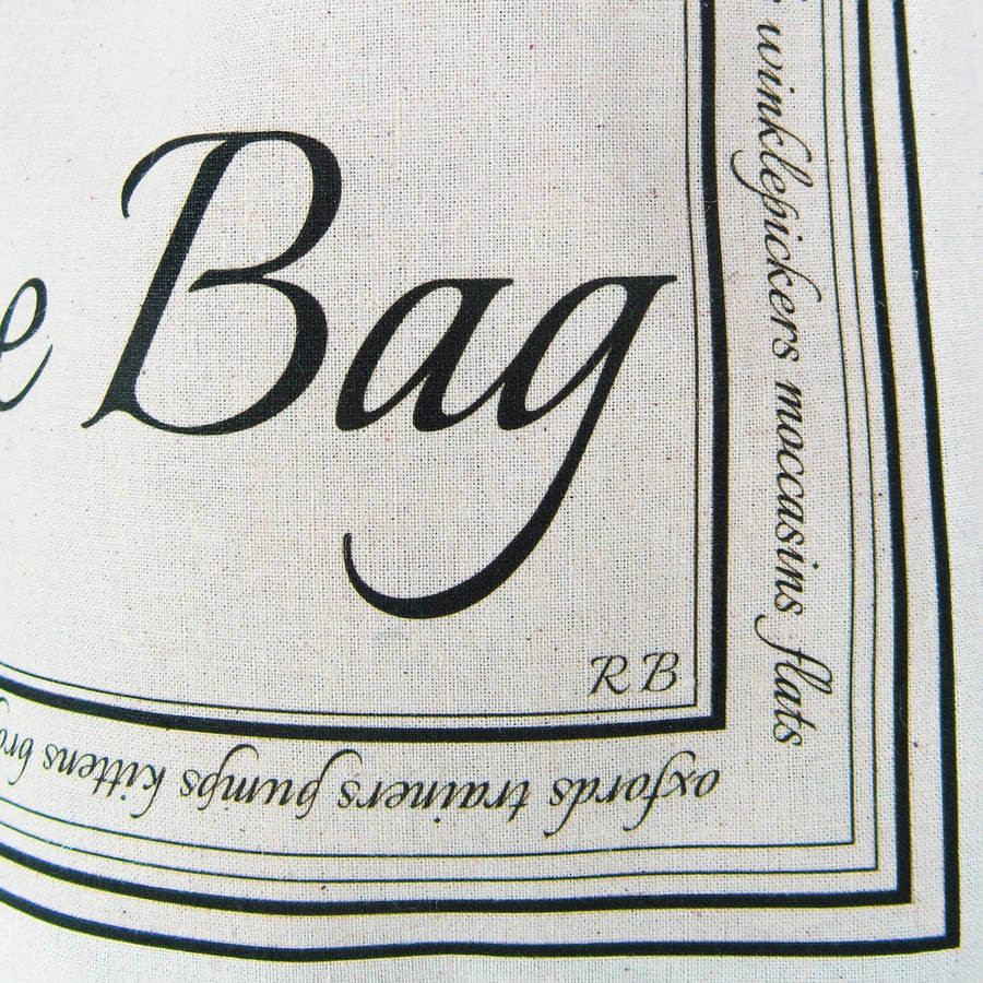 Home And Travel Shoe Bag With Personalised Initials