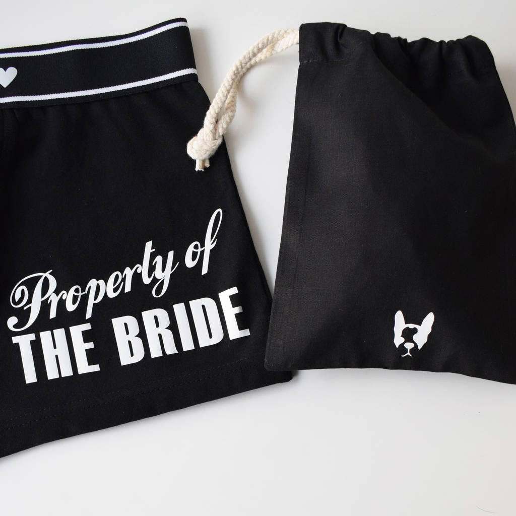 Property Of The Bride, Groom Boxers