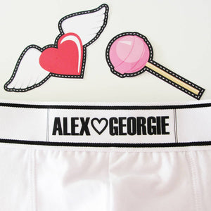 Couples Rainbow Patch Emoji, Personalised Mens Boxers