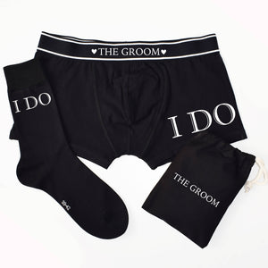 I Do, Groom's Boxers and Socks Set