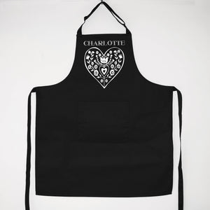 Personalised Scandi Heart Apron, Birthday Gift For Her