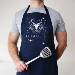 Personalised Stag Christmas Apron