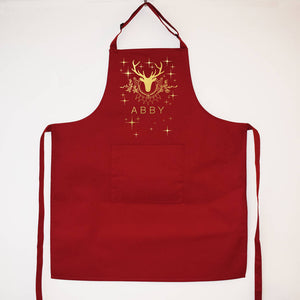 Personalised Stag Christmas Apron