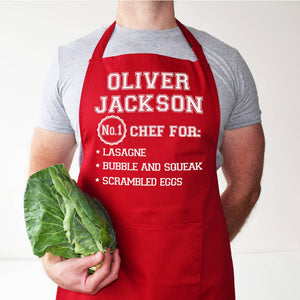 Personalised Chef Best Dishes Apron, Unisex Gift