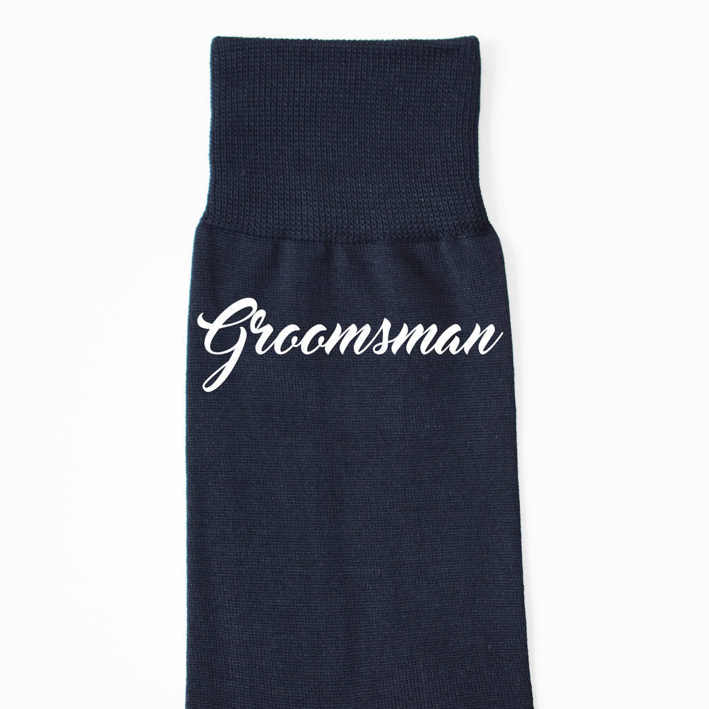 Groomsmen Wedding Party Personalised Socks