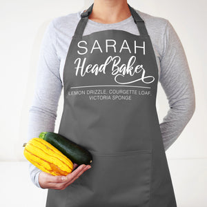 Personalised Head Baker Apron