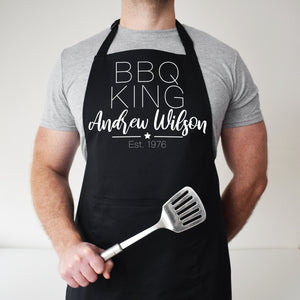 Personalised Barbecue King Apron, BBQ Apron