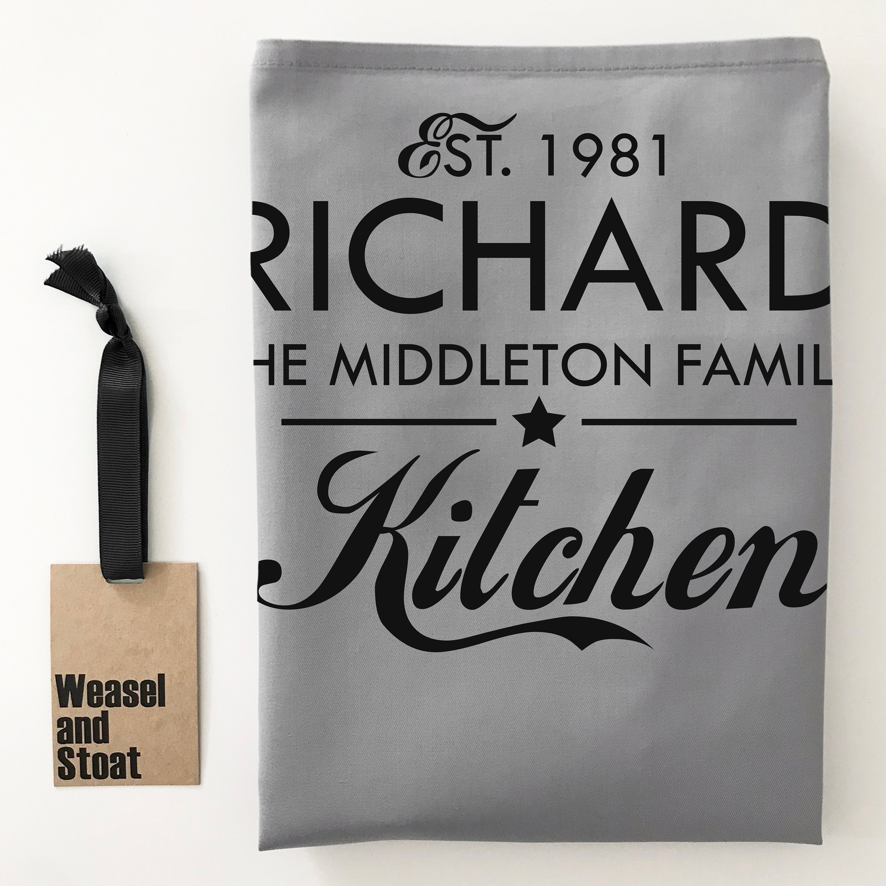 Personalised Name, Family Kitchen Apron