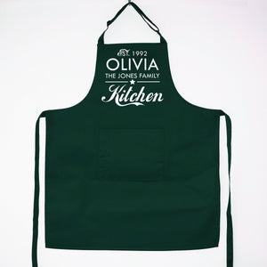 Personalised Name, Family Kitchen Apron