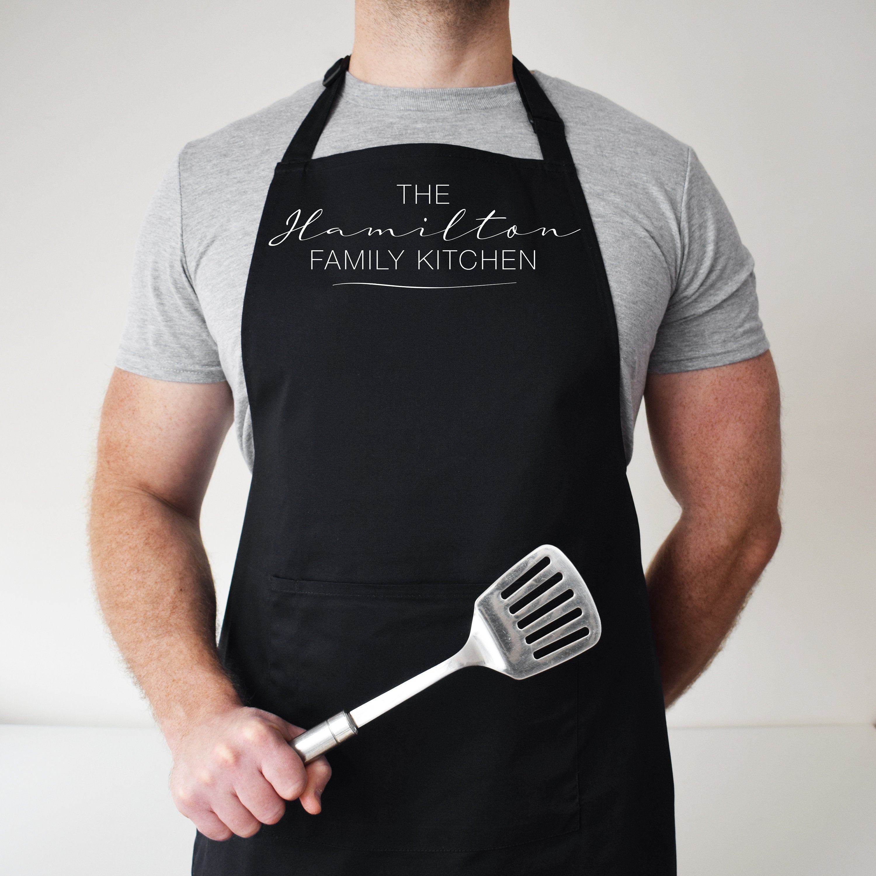 Personalised Family Surname Kitchen Apron