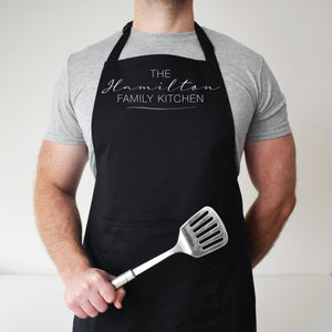 Personalised Family Surname Kitchen Apron