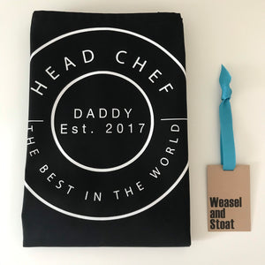 Dad, Daddy, Grandfather, Father's Day Personalised Head Chef Apron, cooking gift, gift for him, Gift for Dad, Father's Day, Men's, Men, Mens