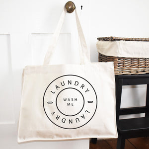 WASH ME Shoulder Strap Laundry Bag Home And Travel Cotton