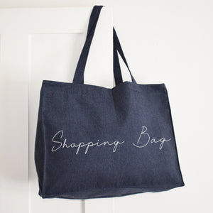 Personalised handwritten Name Beach Bag, Oversize Shopping market shoulder tote, recycled Cotton, Holiday & Travel, Storage, birthday gift