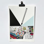 PEN - A3 print, A4 Print, Limited Edition Art Print, Signed Doodle, Pen Illustration, Fine Art Digital Archival Print
