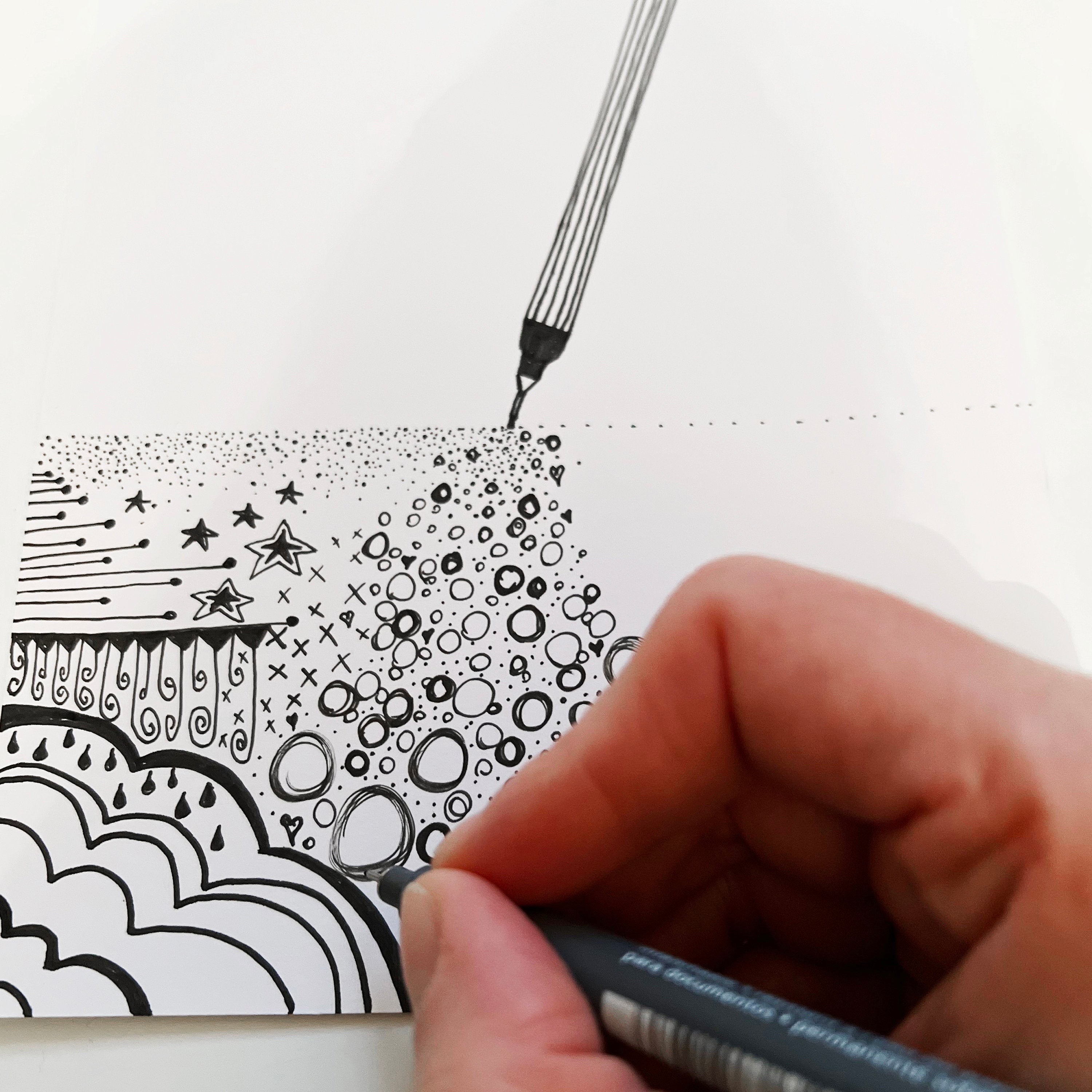 PEN - A3 print, A4 Print, Limited Edition Art Print, Signed Doodle, Pen Illustration, Fine Art Digital Archival Print