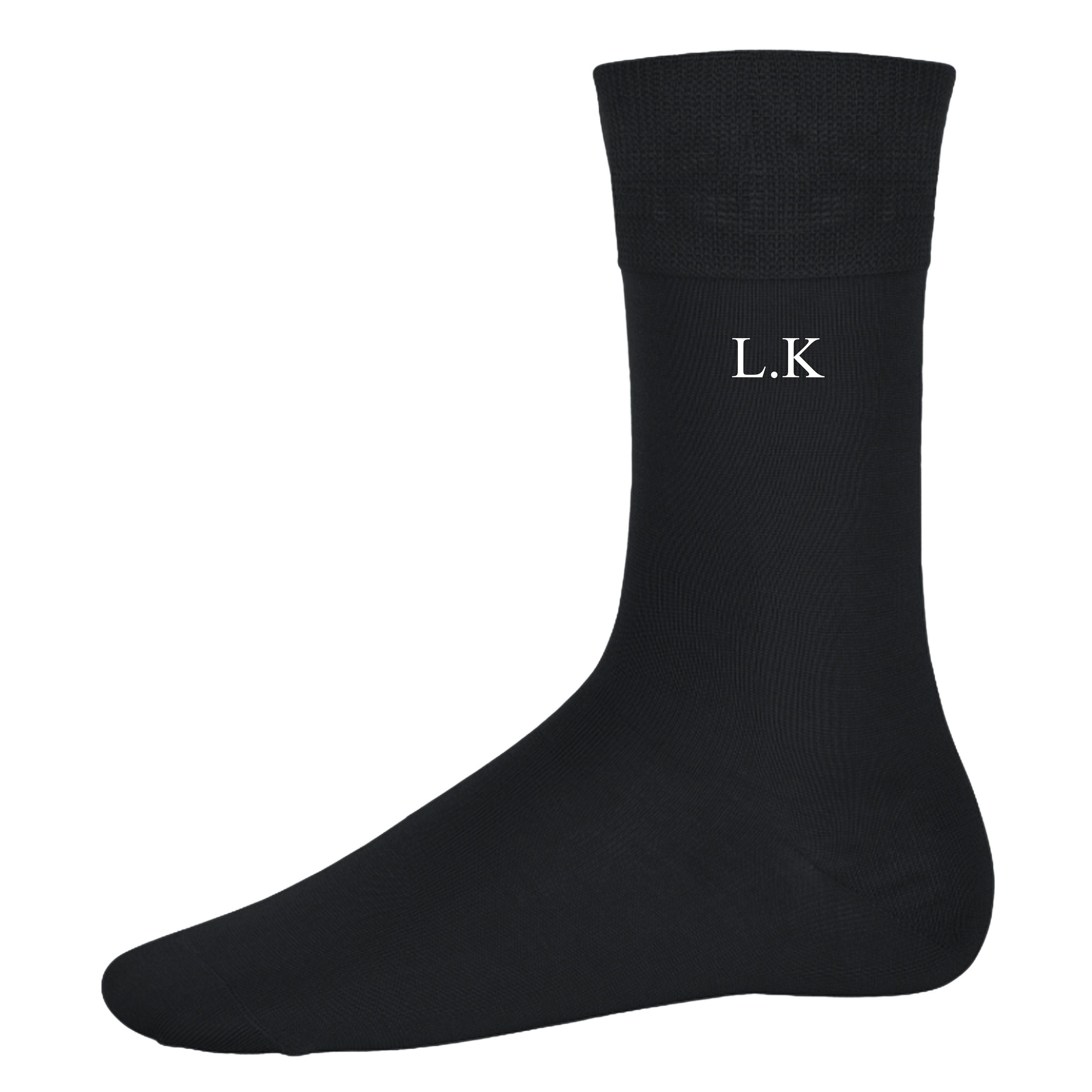 Personalised Socks for men in Black, Gift Set of 3 Monogram Initial Socks, Men's, Husband, Perfect Birthday Gift, New Job, Graduation Gift,