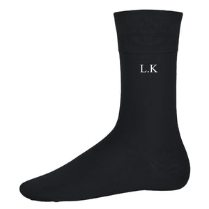 Personalised Socks for men in Black, Gift Set of 3 Monogram Initial Socks, Men's, Husband, Perfect Birthday Gift, New Job, Graduation Gift,