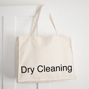 Simple Text Home and Travel DRY CLEANING Bag, Laundry Storage Hamper, Large Carry Organise Tote, Hand washing, Delicates, Ironing