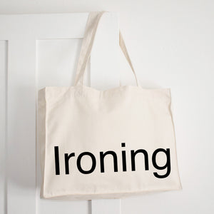 Simple Text Home and Travel IRONING Bag, Laundry Storage Hamper, Large Carry Organise Tote, Hand washing, Delicates, Dry Cleaning