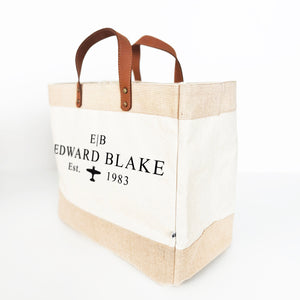 Monogram, Name And Hobbies Motif Luxury Tote Bag, Personalised Market Bag, Canvas Shopping Bag, Gift for Christmas, Unisex Student Book Bag