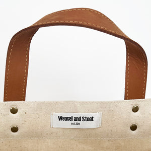 Walkies And Muddy Paws Luxury Tote Bag, Dog Walking Bag, Market Tote Bag, Canvas and Leather Shopping Bag, Gift for Dog Lovers, New Puppy