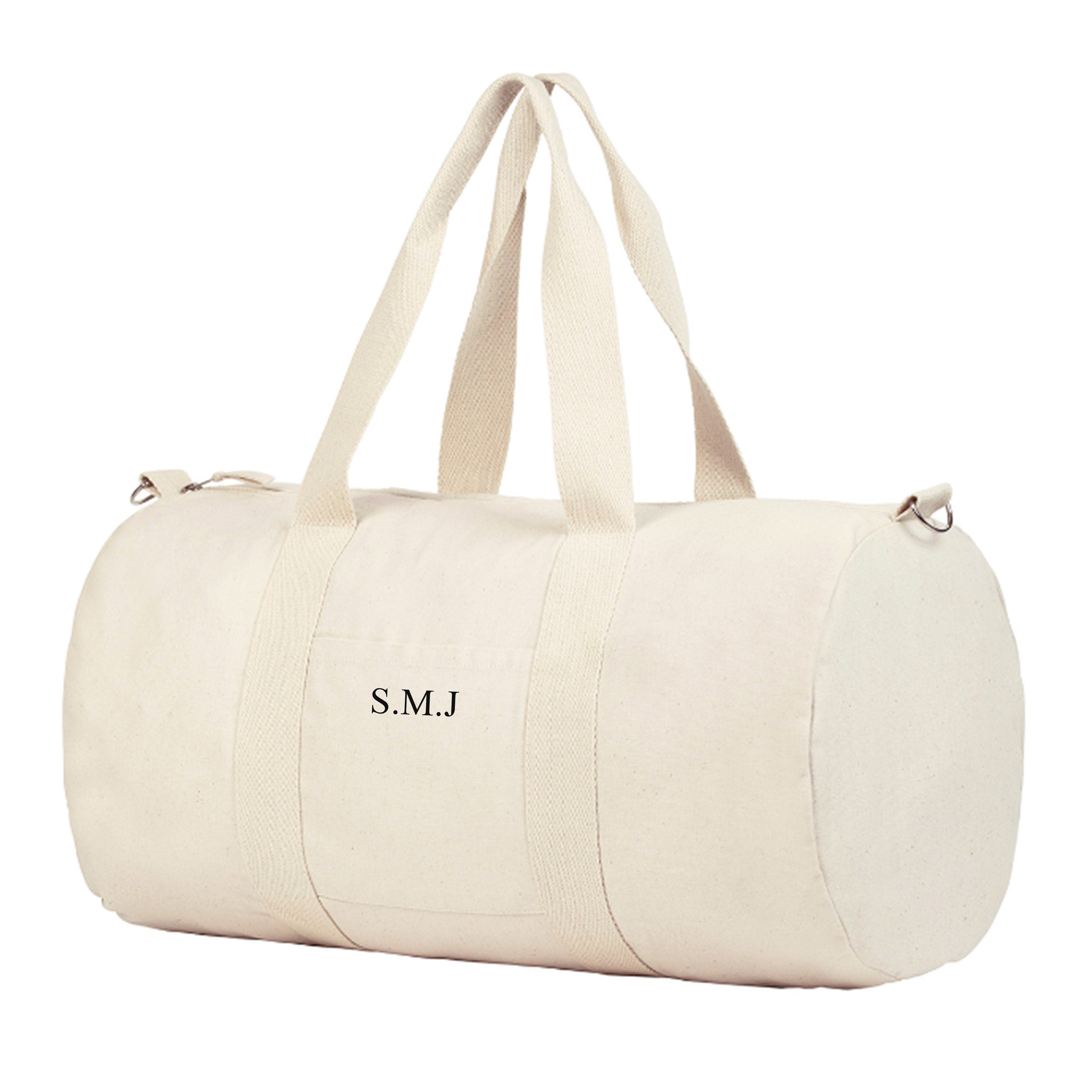 Personalised Small Initials Weekend, Holiday, Gym Duffle Bag - Team Sports Bag - Overnight Bag -  Sleepover shoulder bag - monogram holdall