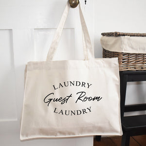 Guest Spare Room Laundry Bag, Laundry Storage Hamper, Large Carry Organise Tote, Dry cleaning, Hand washing, Delicates, Ironing, Storage Bag