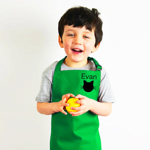 Personalised Name, Small Graphic Print Children's Apron - Kids baking gift - Craft Apron - boys - girls gift - gardening Apron - Messy play