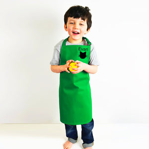 Personalised Name, Small Graphic Print Children's Apron - Kids baking gift - Craft Apron - boys - girls gift - gardening Apron - Messy play
