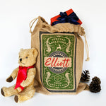 Personalised Traditional Burlap Santa Sack Xl, L, M Or S Christmas Sack, Hessian Sack, Stocking, Childs Xmas, jute Gift