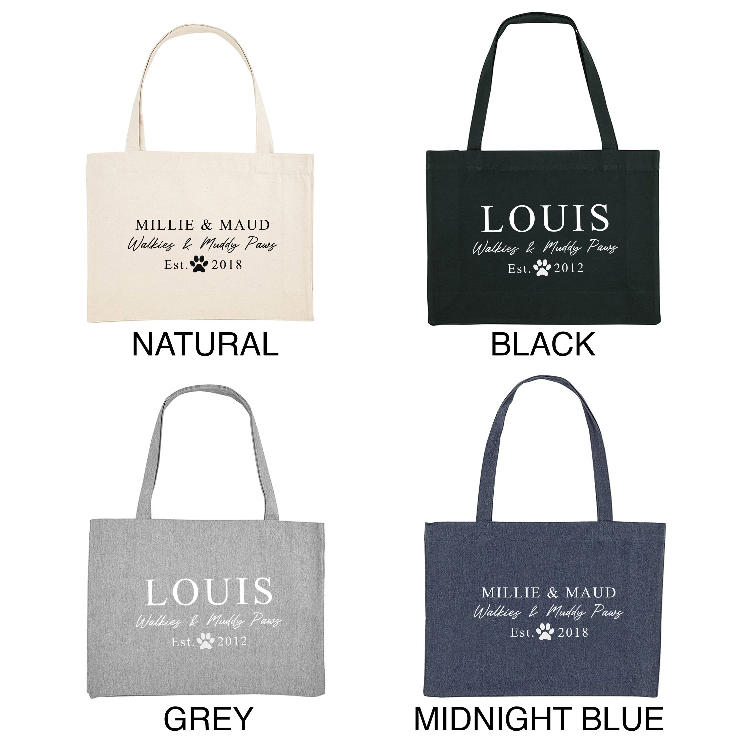 Personalised Walkies And Muddy Paws Dog Walking Bag
